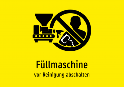 Füllmaschine - vor Reinigung abschalten