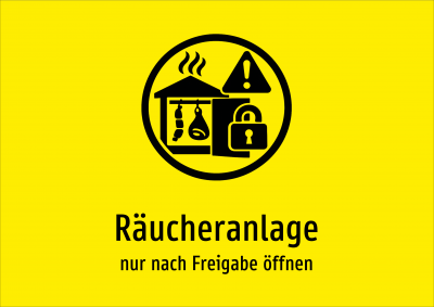 Räucheranlage - nur nach Freigabe öffnen