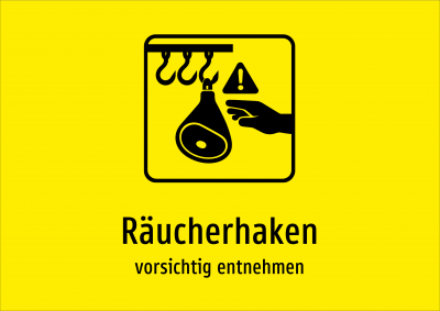 Räucherhaken - vorsichtig entnehmen