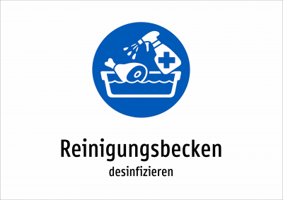 Reinigungsbecken - desinfizieren