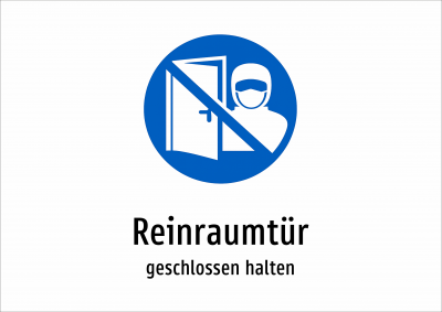 Reinraumtür - geschlossen halten