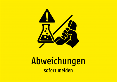 Abweichungen - sofort melden