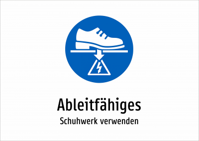 Ableitfähiges - Schuhwerk verwenden