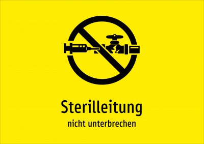 Sterilleitung - nicht unterbrechen