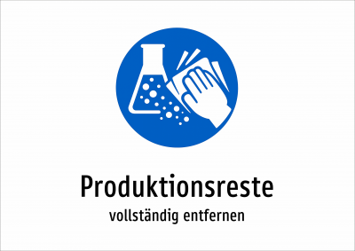 Produktionsreste - vollständig entfernen
