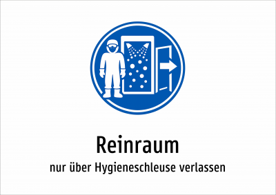 Reinraum - nur über Hygieneschleuse verlassen