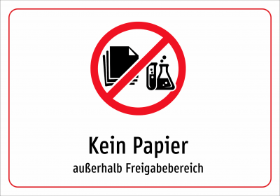 Kein Papier - außerhalb Freigabebereich