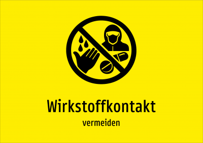 Wirkstoffkontakt - vermeiden