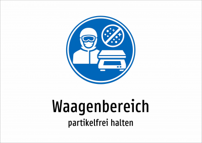 Waagenbereich - partikelfrei halten