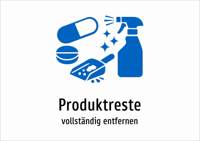 Produktreste - vollständig entfernen