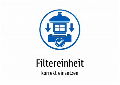 Filtereinheit - korrekt einsetzen