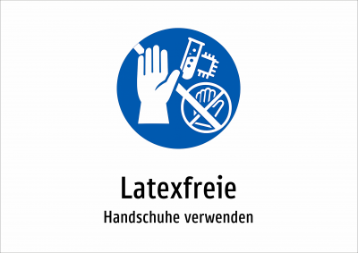 Latexfreie - Handschuhe verwenden