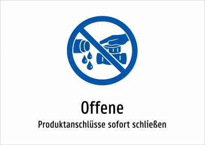 Offene - Produktanschlüsse sofort schließen