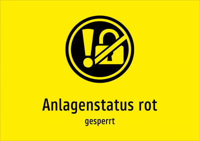 Anlagenstatus rot - gesperrt