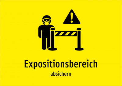 Expositionsbereich - absichern