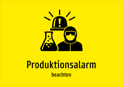 Produktionsalarm - beachten