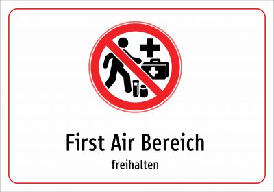 First Air Bereich - freihalten