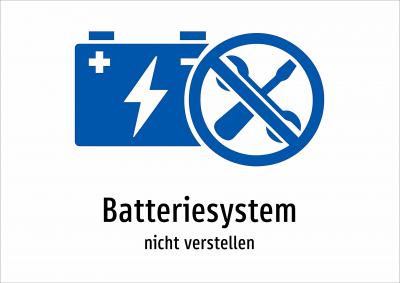 Batteriesystem - nicht verstellen
