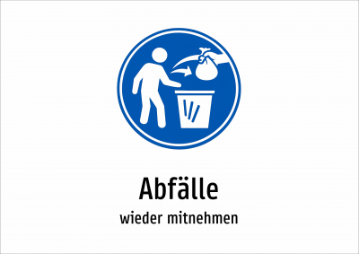 Abfälle - wieder mitnehmen
