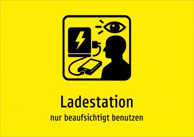 Ladestation - nur beaufsichtigt benutzen