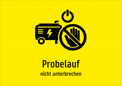Probelauf - nicht unterbrechen