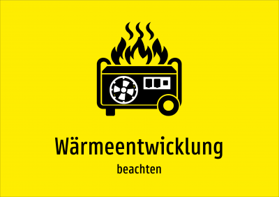 Wärmeentwicklung - beachten