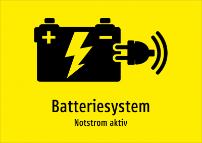 Batteriesystem - Notstrom aktiv