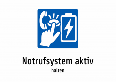Notrufsystem aktiv - halten