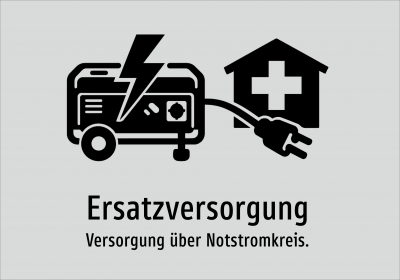 Ersatzversorgung - Versorgung über Notstromkreis.