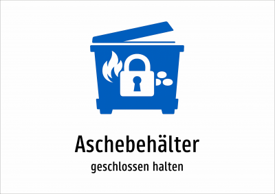 Aschebehälter - geschlossen halten