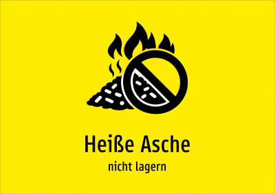 Heiße Asche - nicht lagern