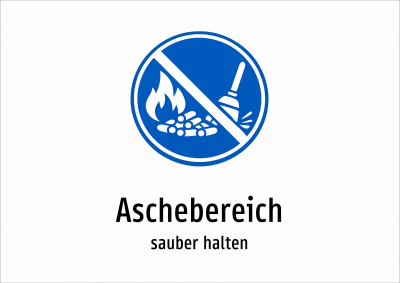 Aschebereich - sauber halten