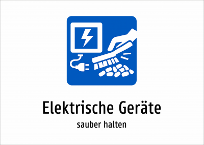 Elektrische Geräte - sauber halten