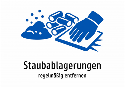 Staubablagerungen - regelmäßig entfernen