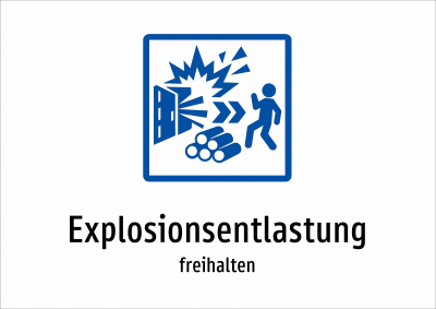 Explosionsentlastung - freihalten
