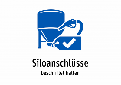 Siloanschlüsse - beschriftet halten