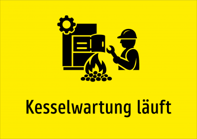 Kesselwartung läuft