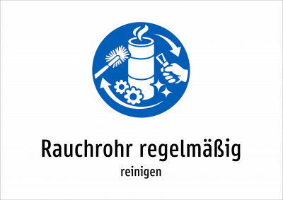 Rauchrohr regelmäßig - reinigen
