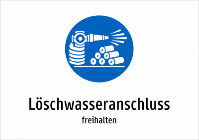 Löschwasseranschluss - freihalten