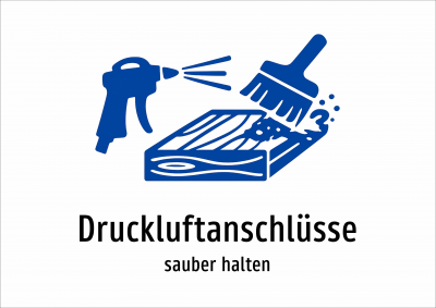Druckluftanschlüsse - sauber halten