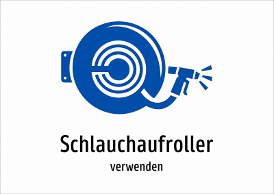 Schlauchaufroller - verwenden