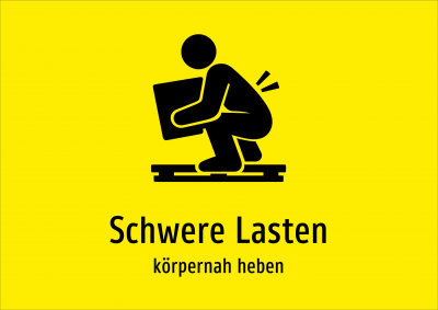 Schwere Lasten - körpernah heben