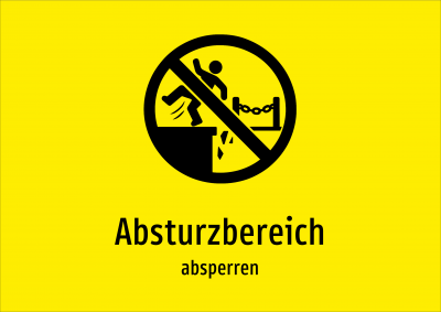 Absturzbereich - absperren