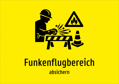 Funkenflugbereich - absichern