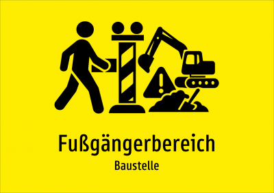 Fußgängerbereich - Baustelle