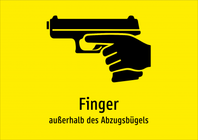 Finger - außerhalb des Abzugsbügels
