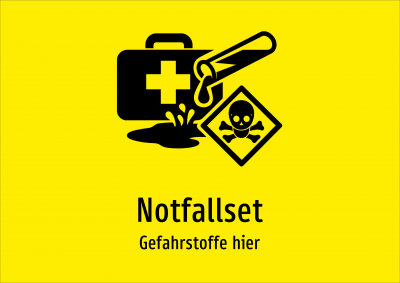 Notfallset - Gefahrstoffe hier
