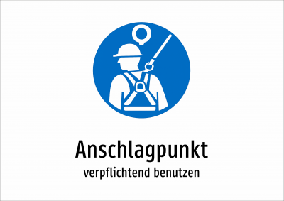 Anschlagpunkt - verpflichtend benutzen