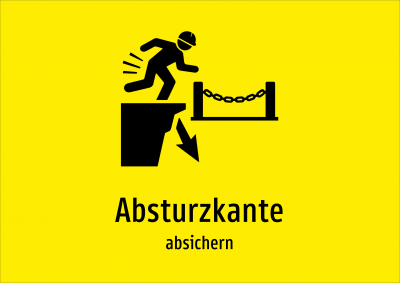 Absturzkante - absichern