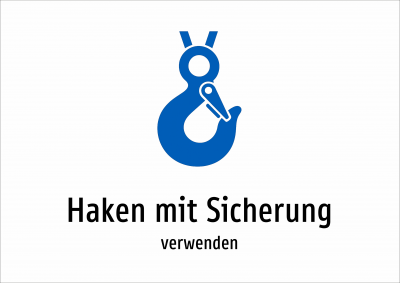 Haken mit Sicherung - verwenden